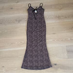 Thats So Fetch Maxi Dress Jiana Leopard Print in Brown Black